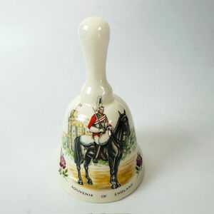 Brixham Devon England Fine Earthenware Bell Souvenir Royal Guard 1960s VTG